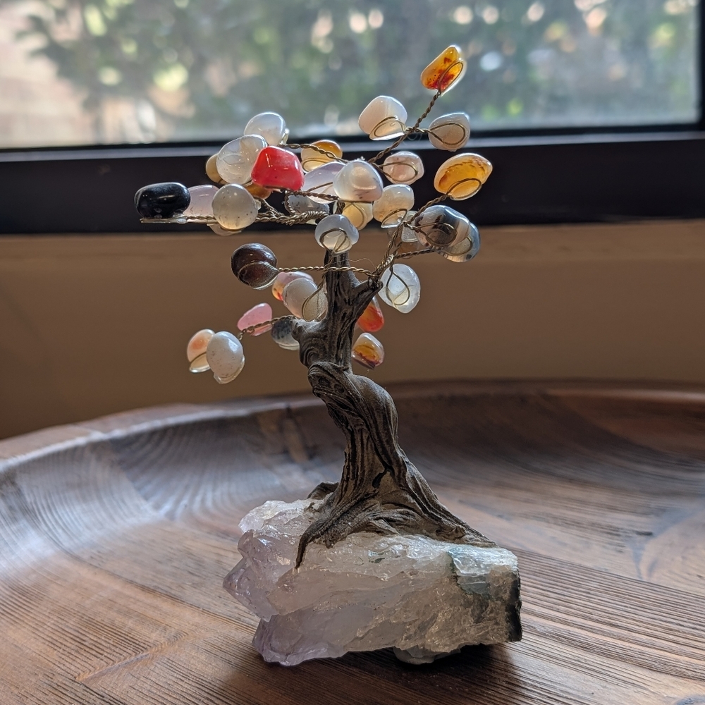 Gemstone Bonsai Tree Sculpture